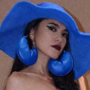 LeatherANI Handmade Earrings Large ( lightweight hoop)  byfirebody